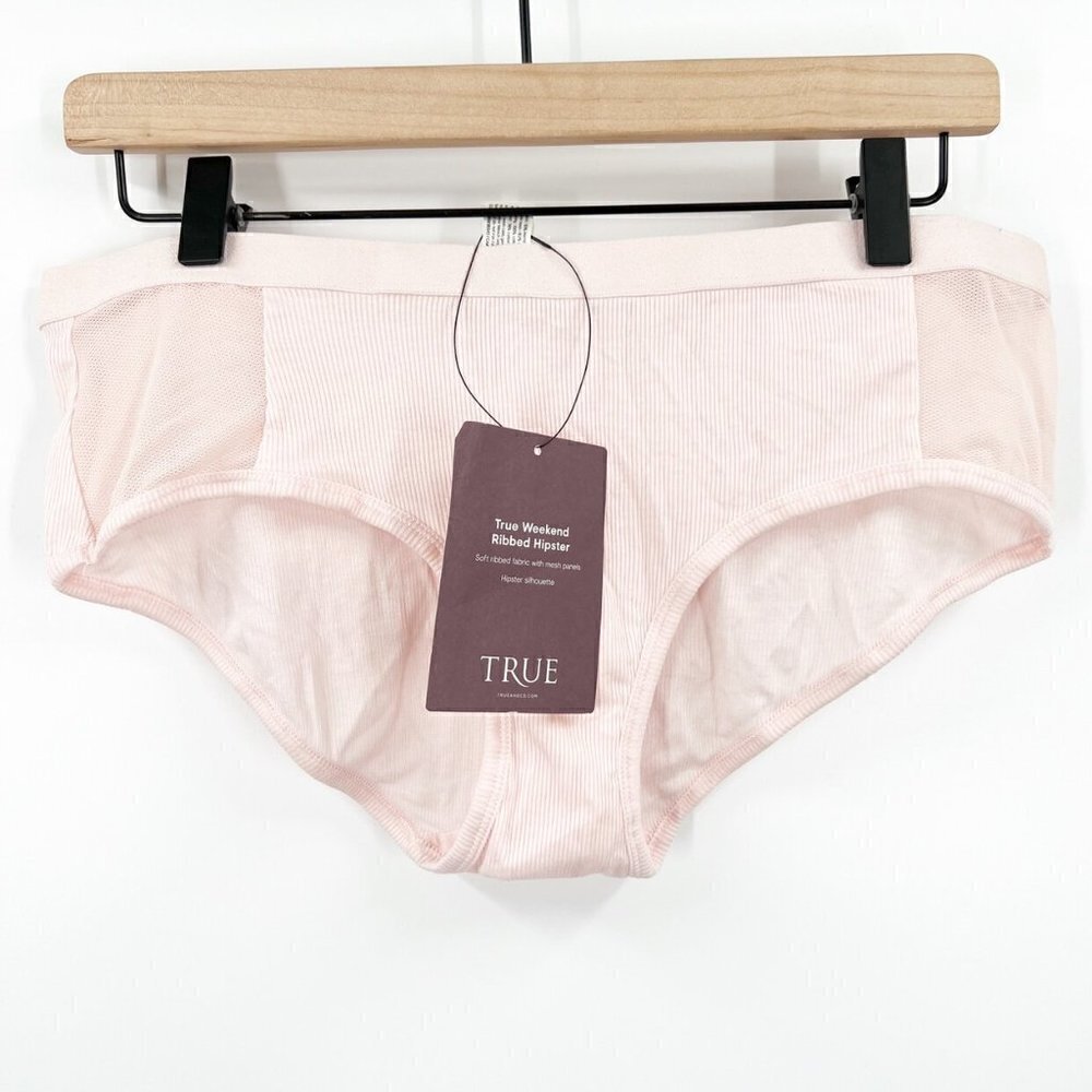 True & Co Pink Weekend Ribbed Hipster Underwear